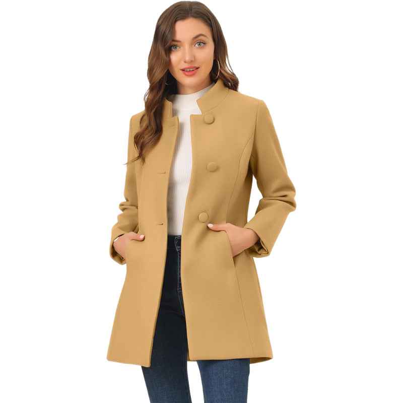 Women's Triple-Breasted Pocket Coat