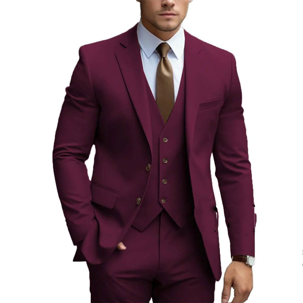 Men's Three-Piece Wedding Tuxedo Suit