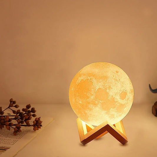 Moon Lamp 3D Printed Night Light - Valentine's Gift