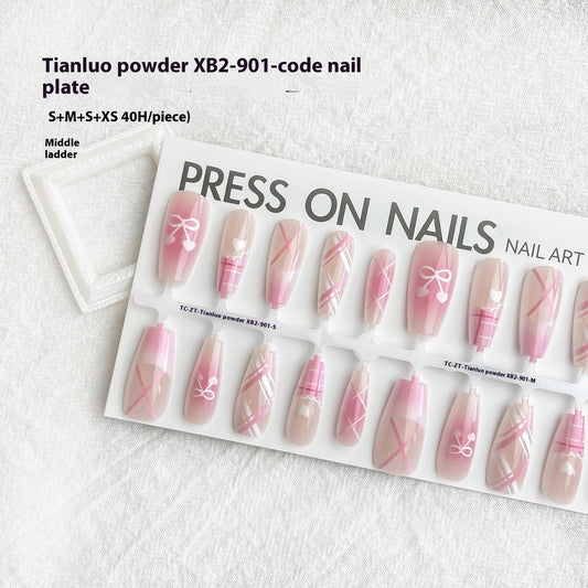 Dark French Butterfly Press-On Nails – Sweet & Edgy Design