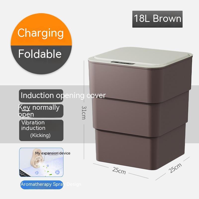 Automatic Smart Trash Can with Sensor Lid - Touchless Dustbin for Bedroom, Living Room & Kitchen Storage
