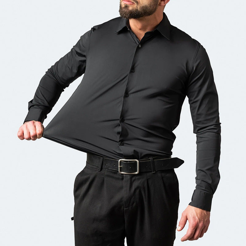 Men's Wrinkle-Free Stretch Business Shirt