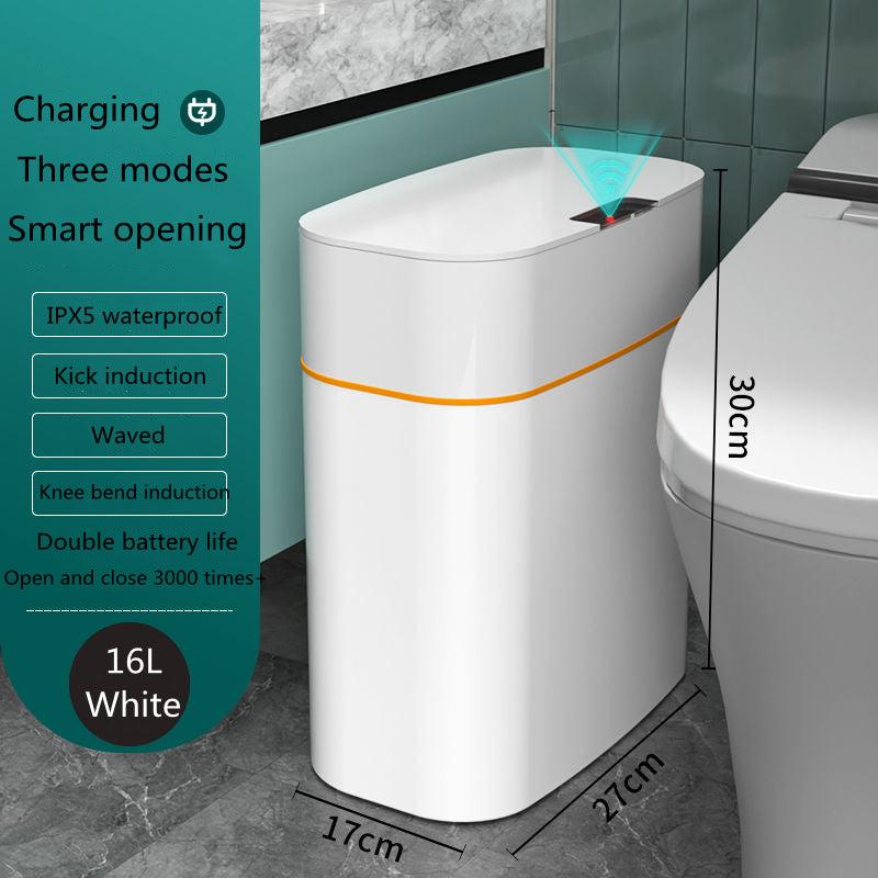 Automatic Smart Trash Can with Sensor Lid - Touchless Dustbin for Bedroom, Living Room & Kitchen Storage