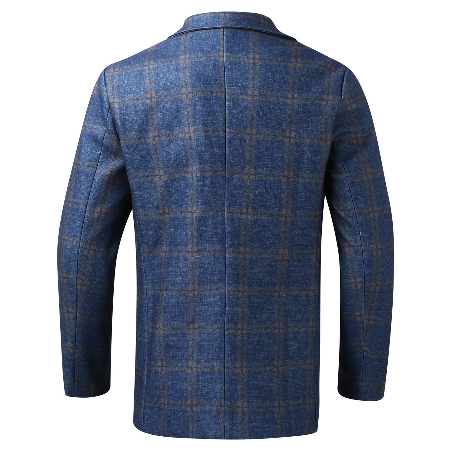 Men's Plaid Long Sleeve Suit Jacket