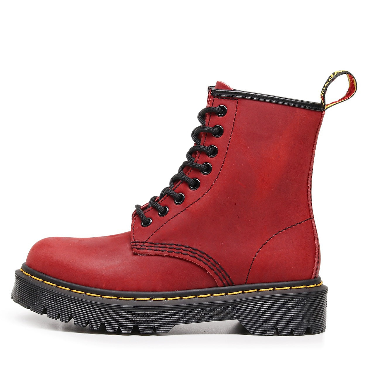 British Style Full-Grain Leather Biker Boots