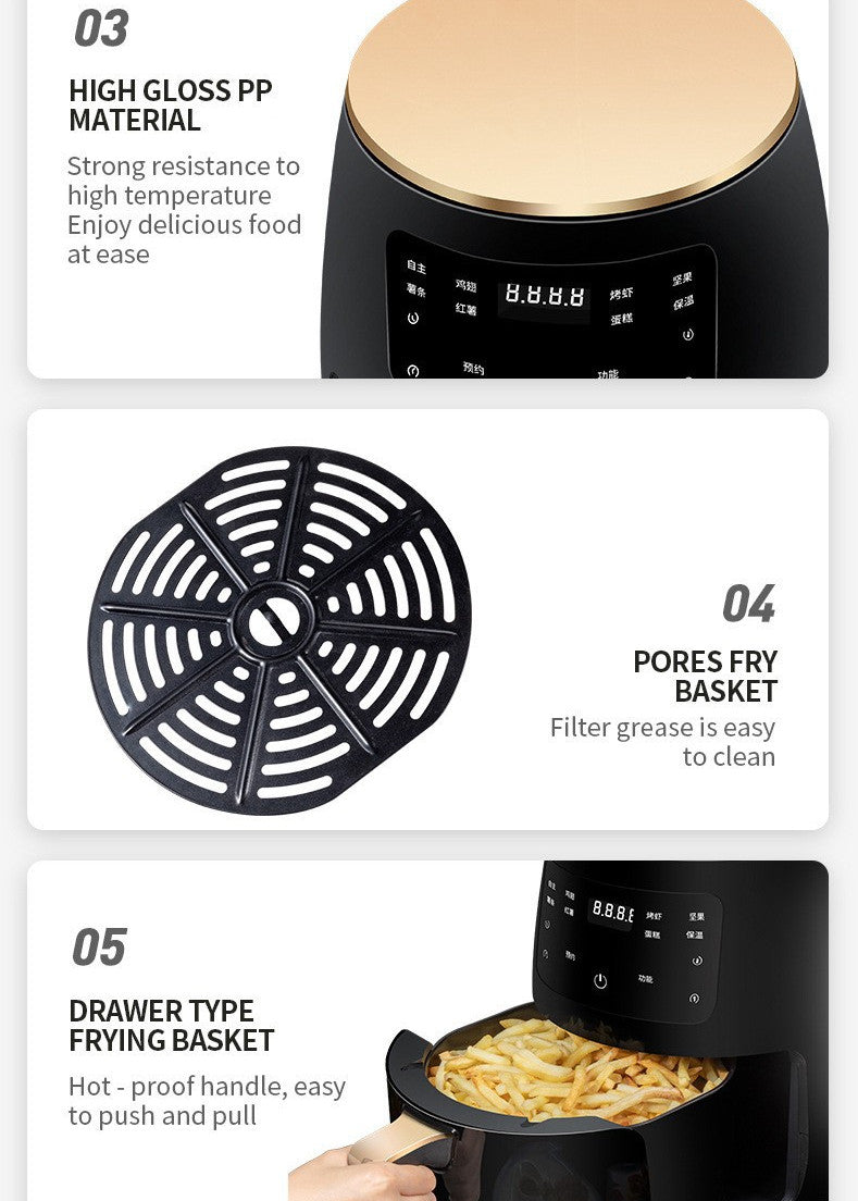 Smart Touch Electric Air Fryer for Home Cooking