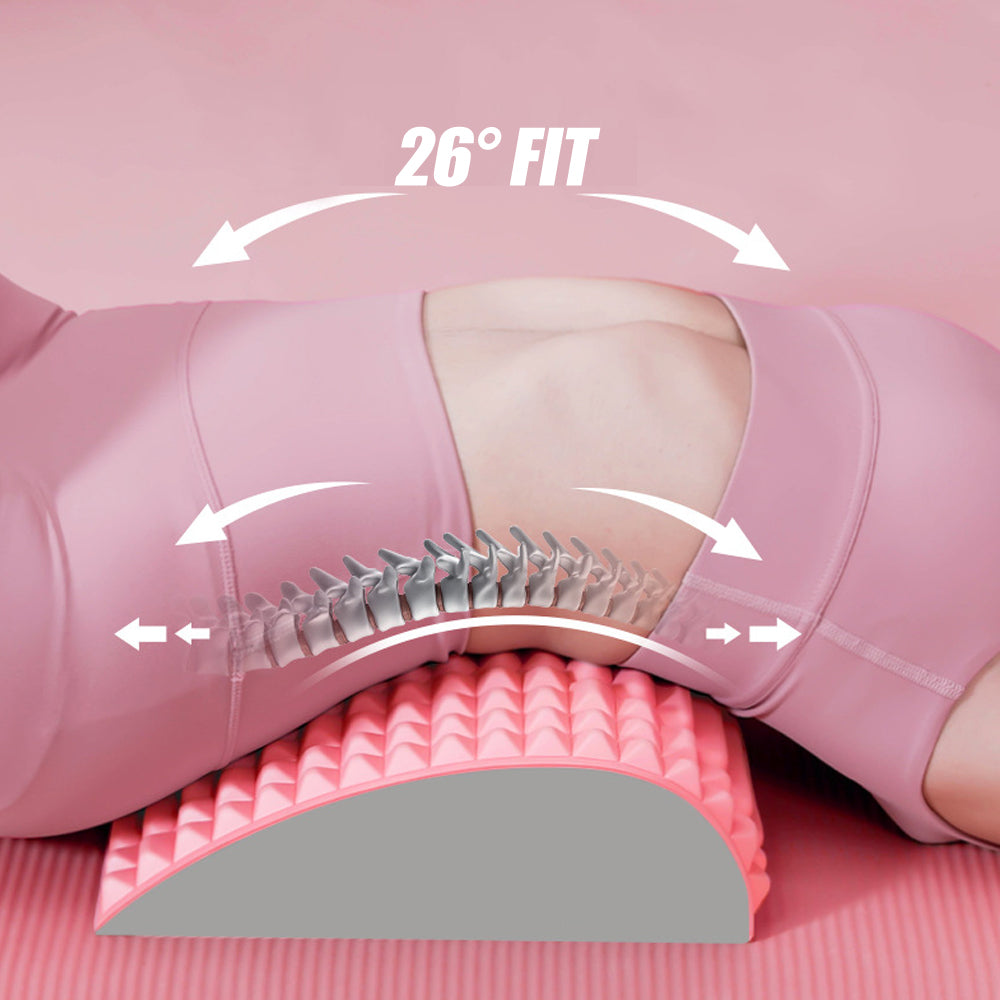Therapeutic Back Stretcher & Lumbar Support Pillow - Multi-Level Massager for Neck, Waist & Lower Back Pain Relief - Ideal for Sciatica & Herniated Disc Recovery