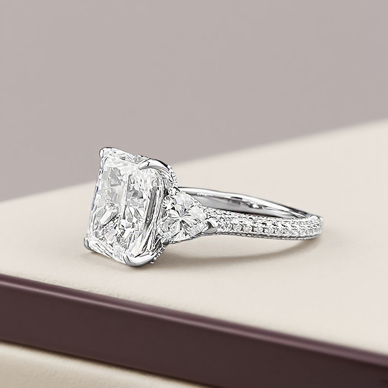 Bague Glaçon Taille Full-Crystal - Bijou Déclaration Diamant Carbone