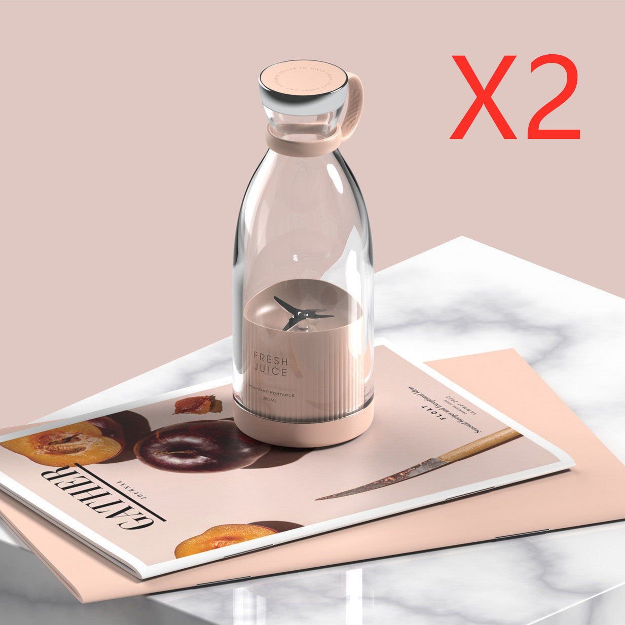 350ml USB Rechargeable Portable Blender - Electric Juicer Cup for Home & Travel
