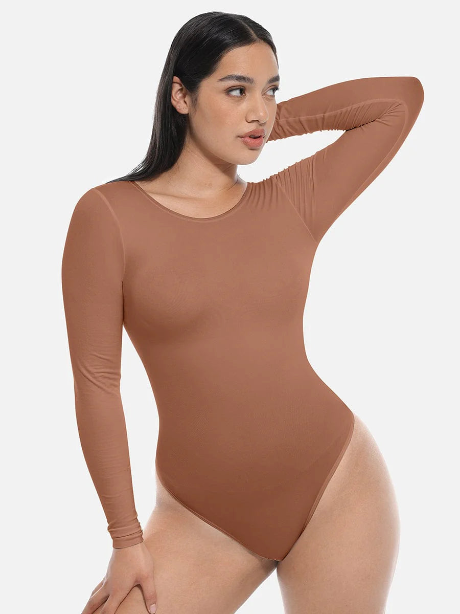 Seamless Long Sleeve thong Corset Shapewear Bodysuit