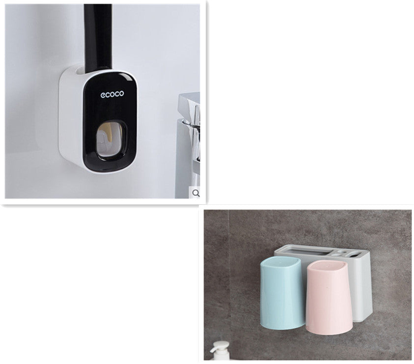 Automatic Wall Mount Toothpaste Dispenser Set