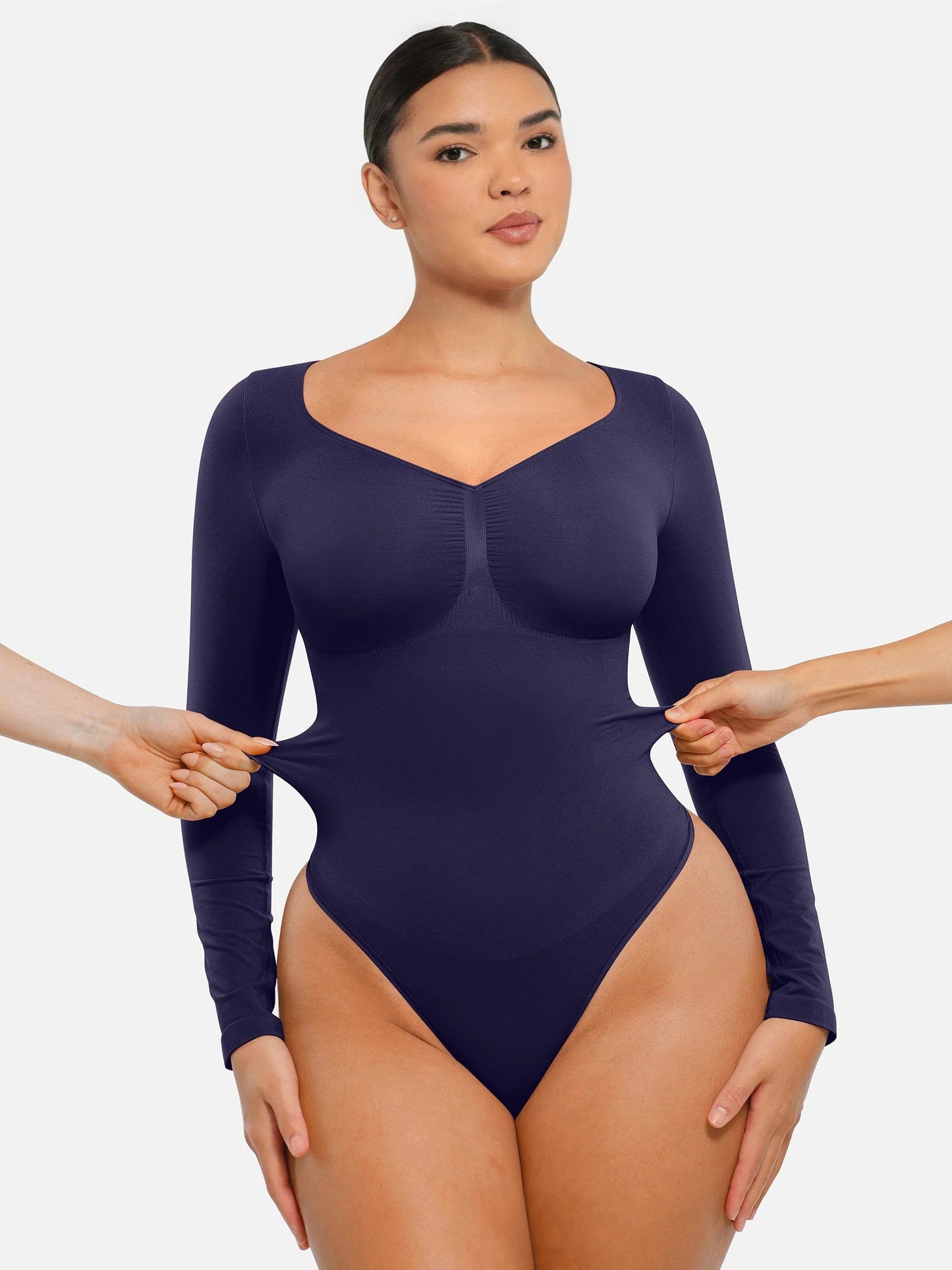 Long Sleeve Seamless Bodysuit with Tummy Control
