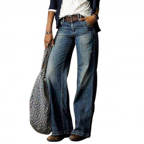 Jeans droits pour femme avec poches
