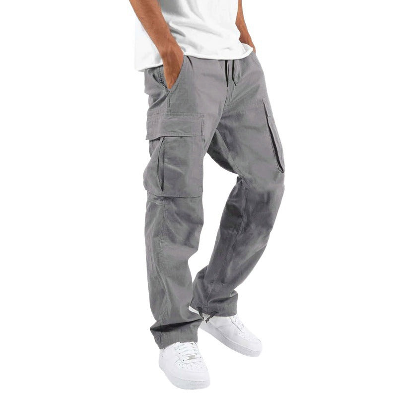 Pantalon cargo ample à cordon de serrage pour homme