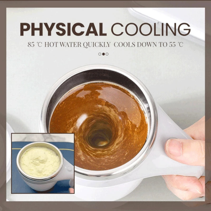 Electric Self-Stirring Coffee Cup - USB Rechargeable Magnetic Mixing Mug