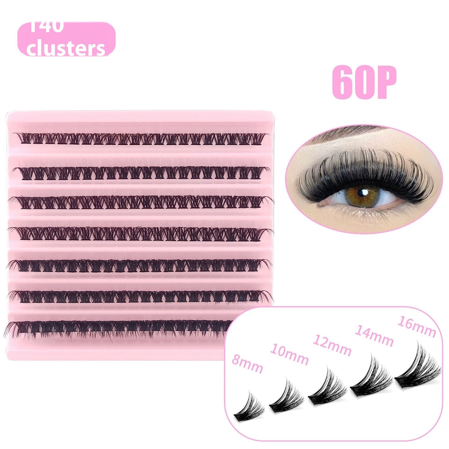 5D Thick False Eyelashes - Messy Volume Lash Extensions