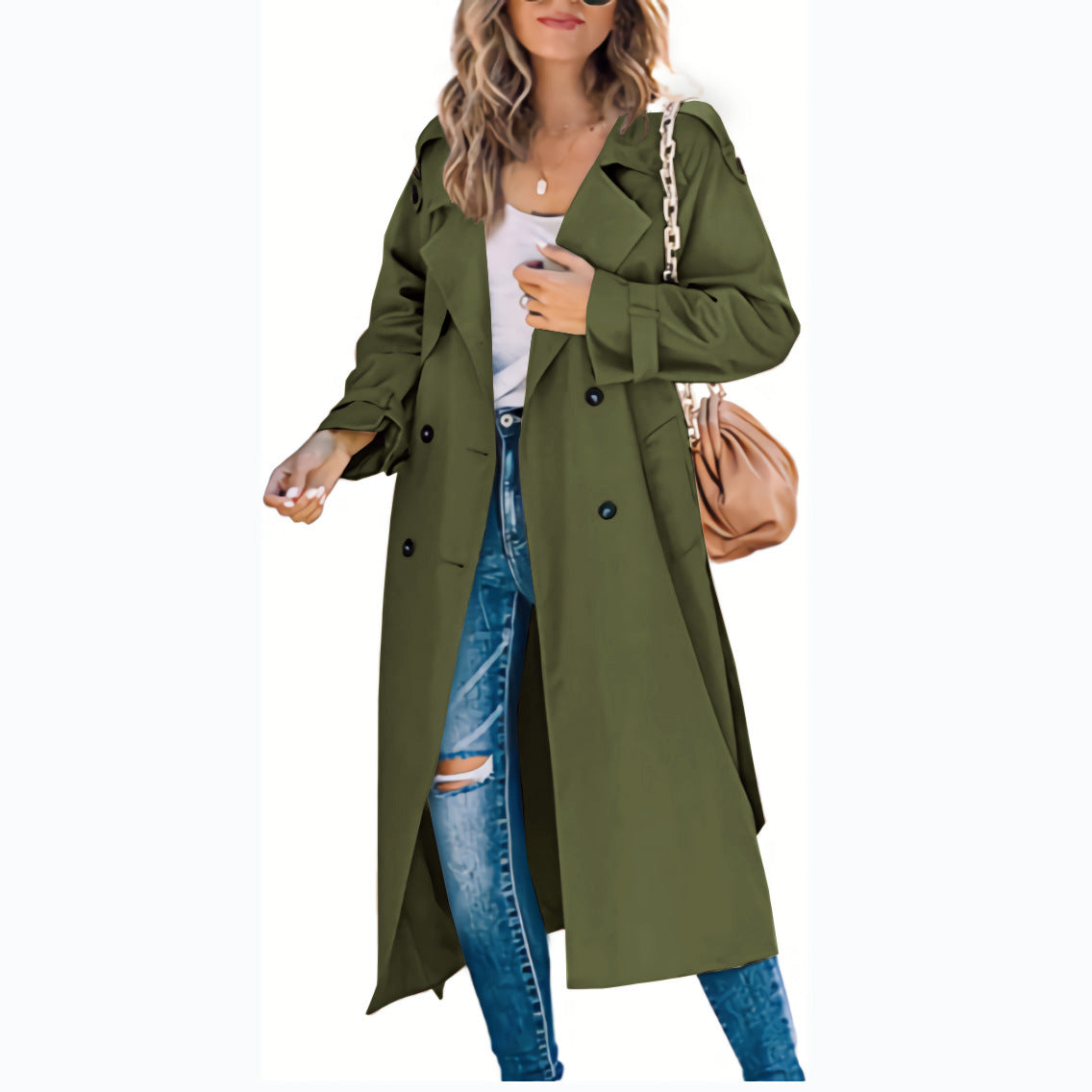 Women's Solid Color Windbreaker Jacket - Casual Fashion