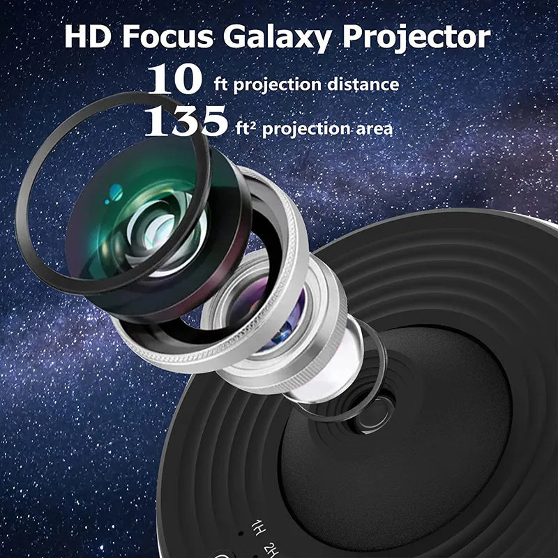 Galaxy Projector Night Light - 360° Rotating Starry Sky Planetarium Lamp