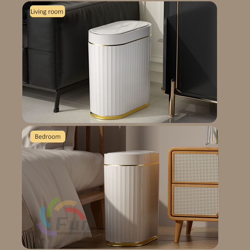 Automatic Smart Trash Can with Sensor Lid - Touchless Dustbin for Bedroom, Living Room & Kitchen Storage