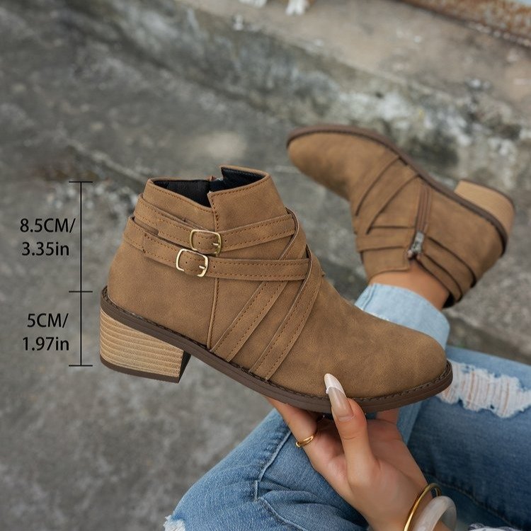 Retro Style Fashionable Ankle Boots
