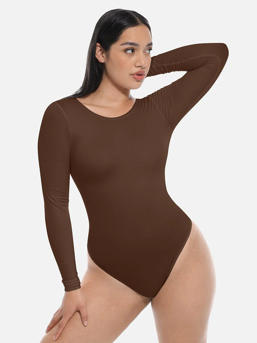 Seamless Long Sleeve thong Corset Shapewear Bodysuit