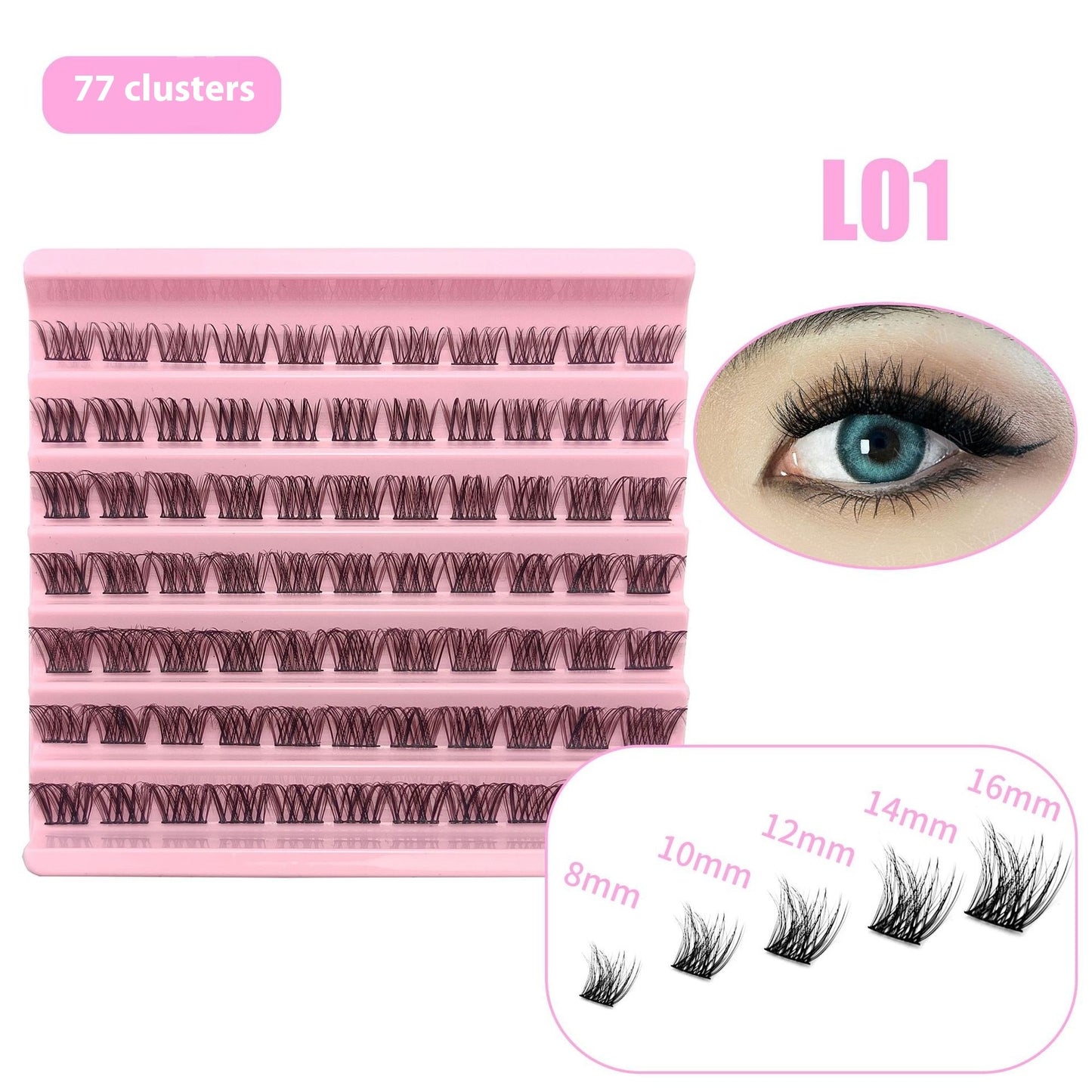 5D Thick False Eyelashes - Messy Volume Lash Extensions