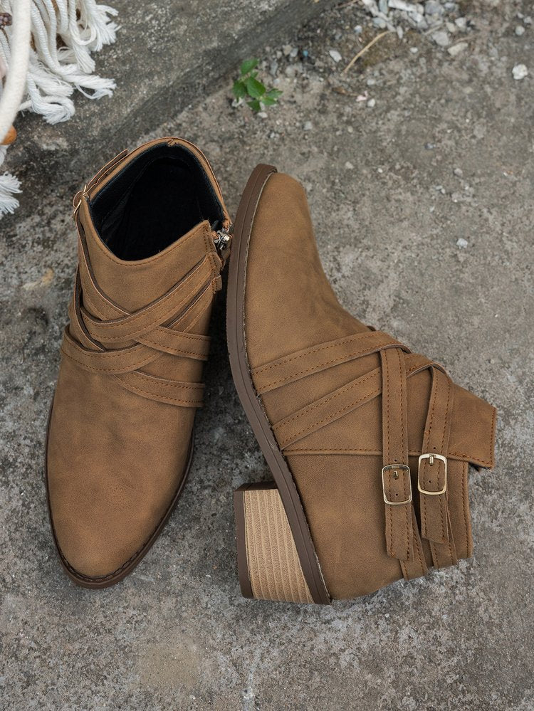 Retro Style Fashionable Ankle Boots