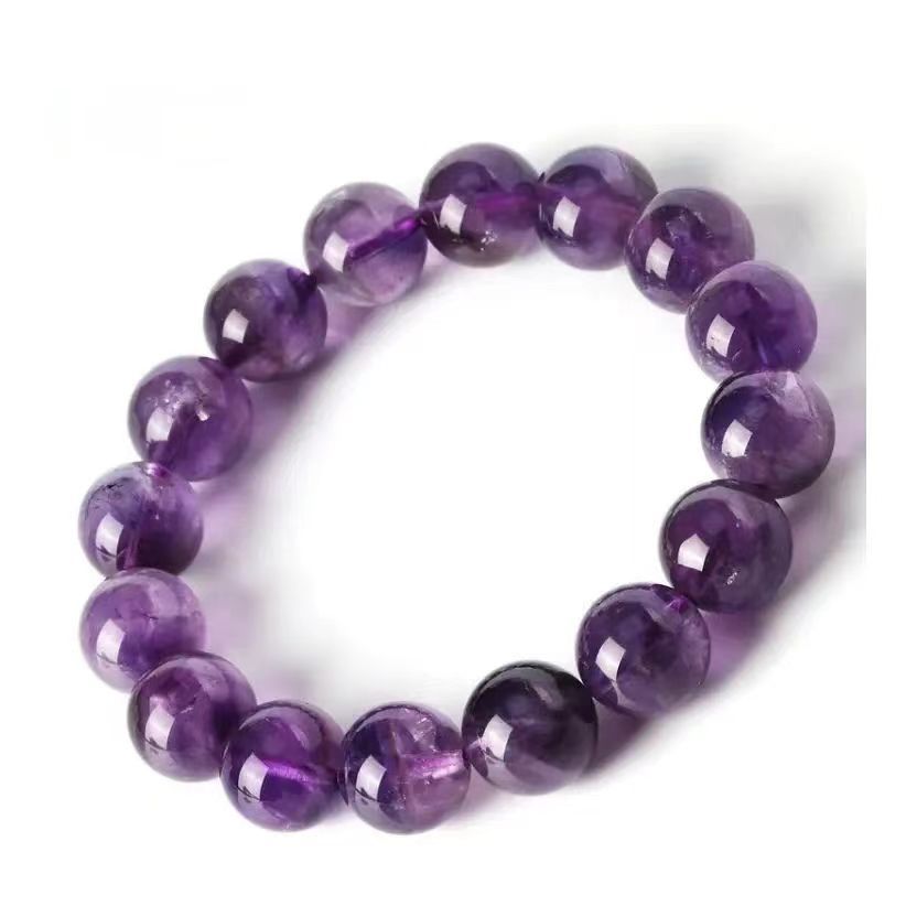 Natural Amethyst Five-Petal Flower Pendant Bracelet - Ancient Style Crystal Jewelry