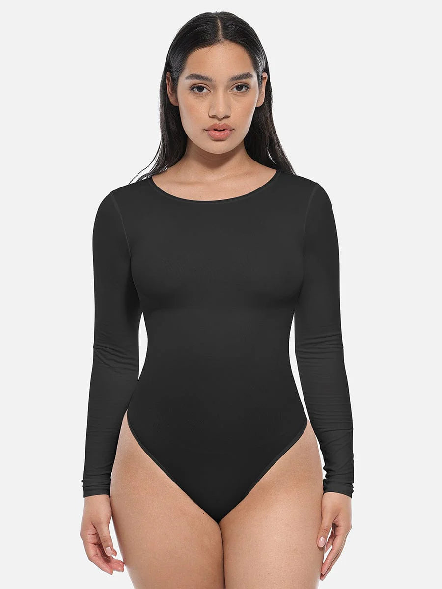 Seamless Long Sleeve thong Corset Shapewear Bodysuit