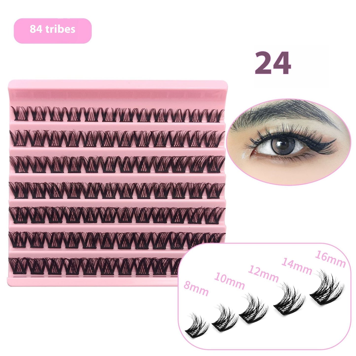 5D Thick False Eyelashes - Messy Volume Lash Extensions