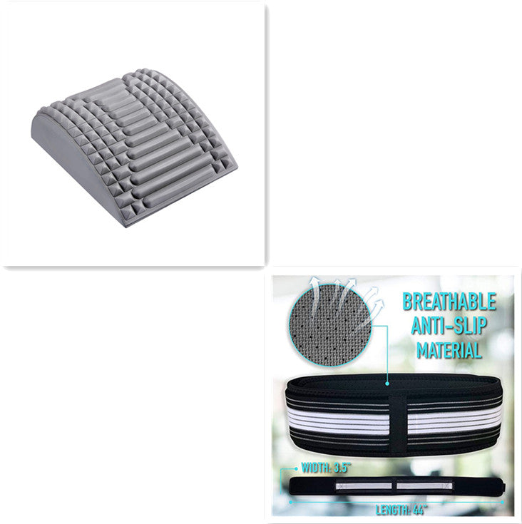 Therapeutic Back Stretcher & Lumbar Support Pillow - Multi-Level Massager for Neck, Waist & Lower Back Pain Relief - Ideal for Sciatica & Herniated Disc Recovery