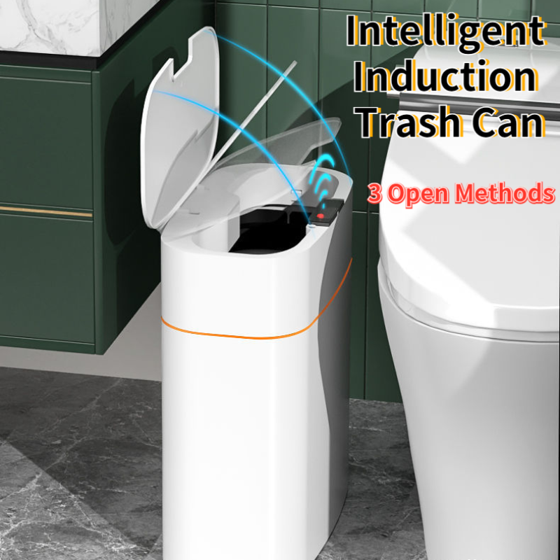 Automatic Smart Trash Can with Sensor Lid - Touchless Dustbin for Bedroom, Living Room & Kitchen Storage