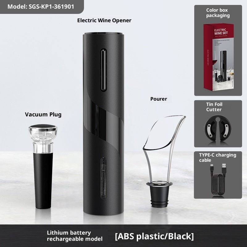 USB Rechargeable Electric Wine Bottle Opener - Automatic Corkscrew