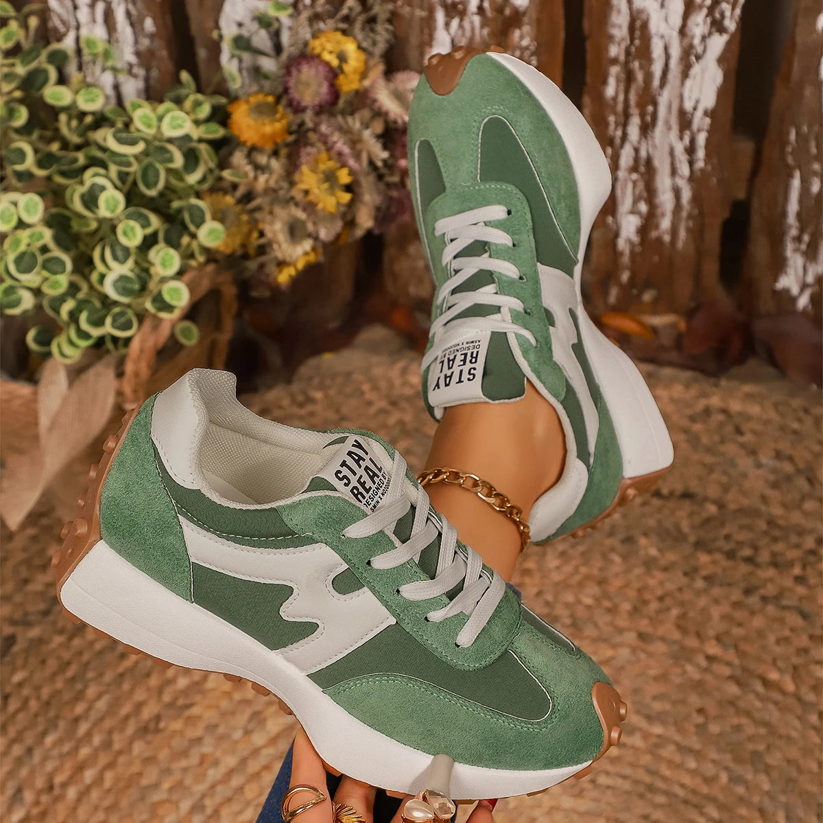 Women’s Spring Sneakers Platform Casual Light Breathable Sneakers