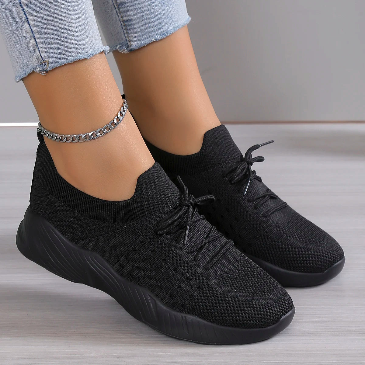 Women’s Summer Mesh Breathable Casual Lace-Up Sport Sneakers