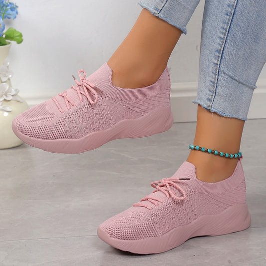 Women’s Summer Mesh Breathable Casual Lace-Up Sport Sneakers
