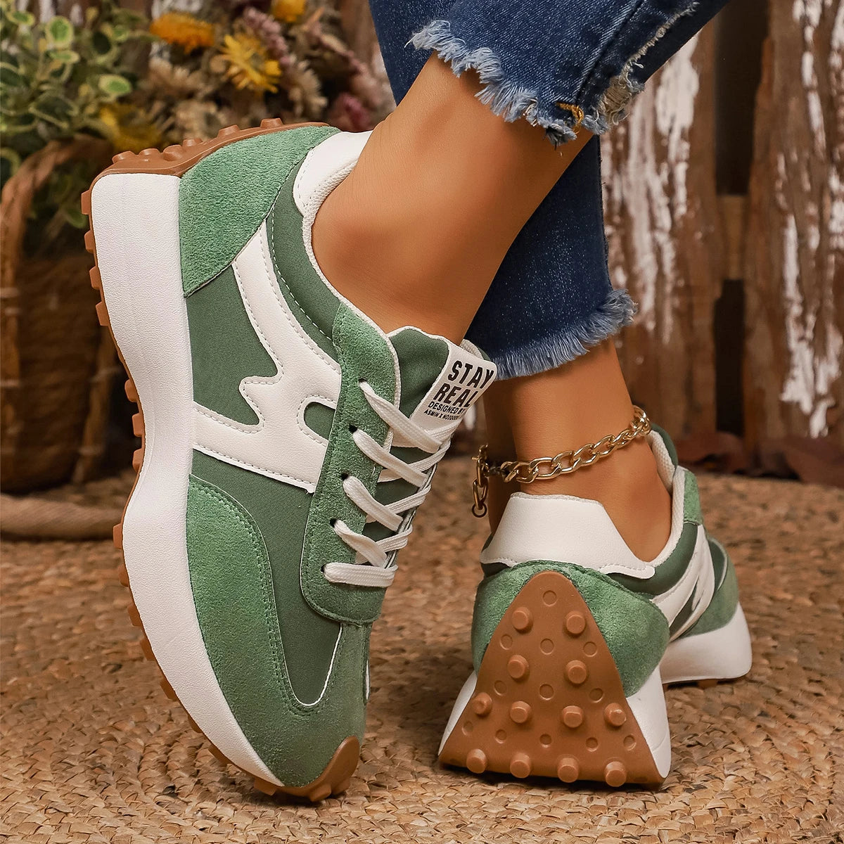 Women’s Spring Sneakers Platform Casual Light Breathable Sneakers