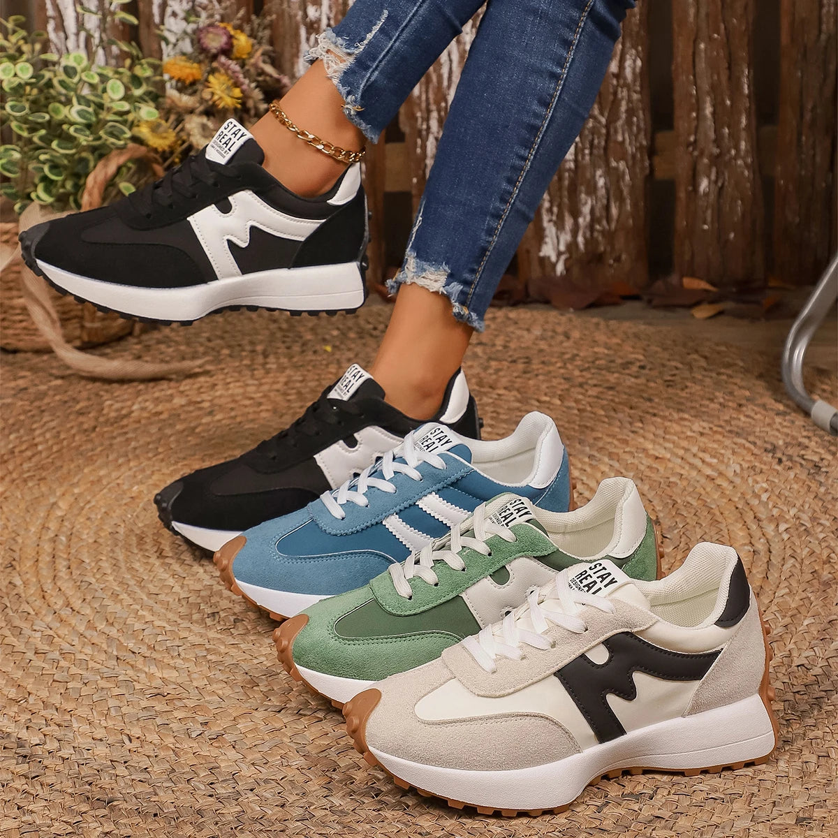 Women’s Spring Sneakers Platform Casual Light Breathable Sneakers