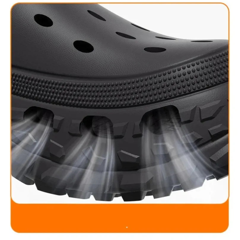 Unisex Home Crocs Wedges Heel Platform Indoor Outdoor  Slippers