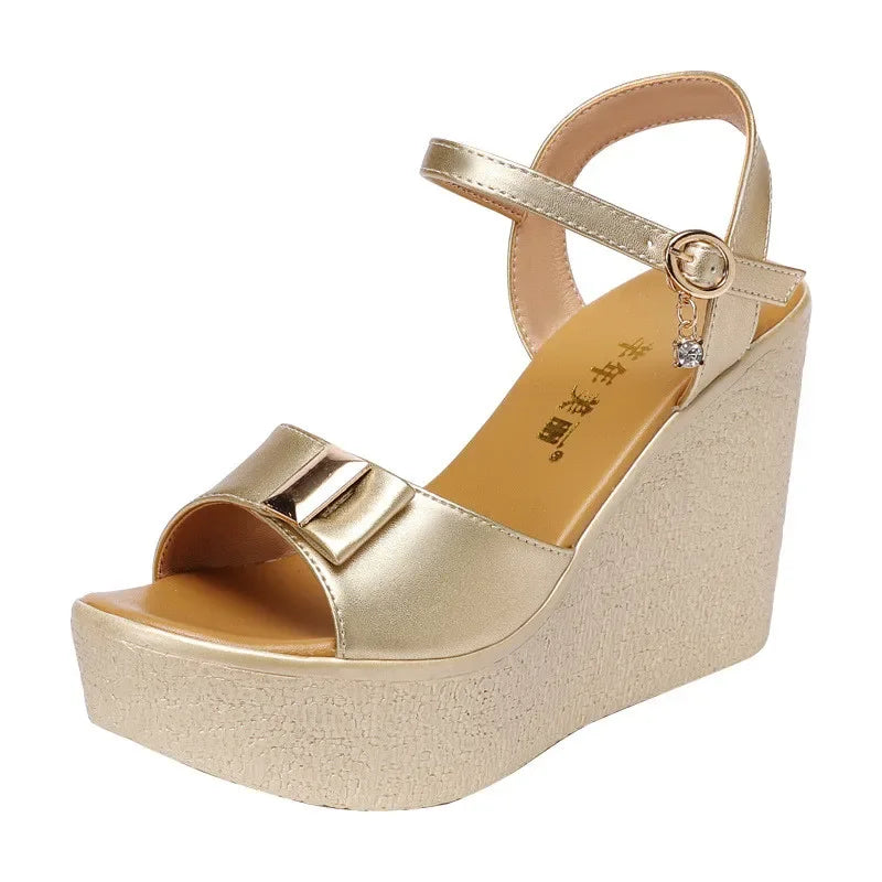 Women Open Toe Platform Sandal Shoes High Heel Wedges