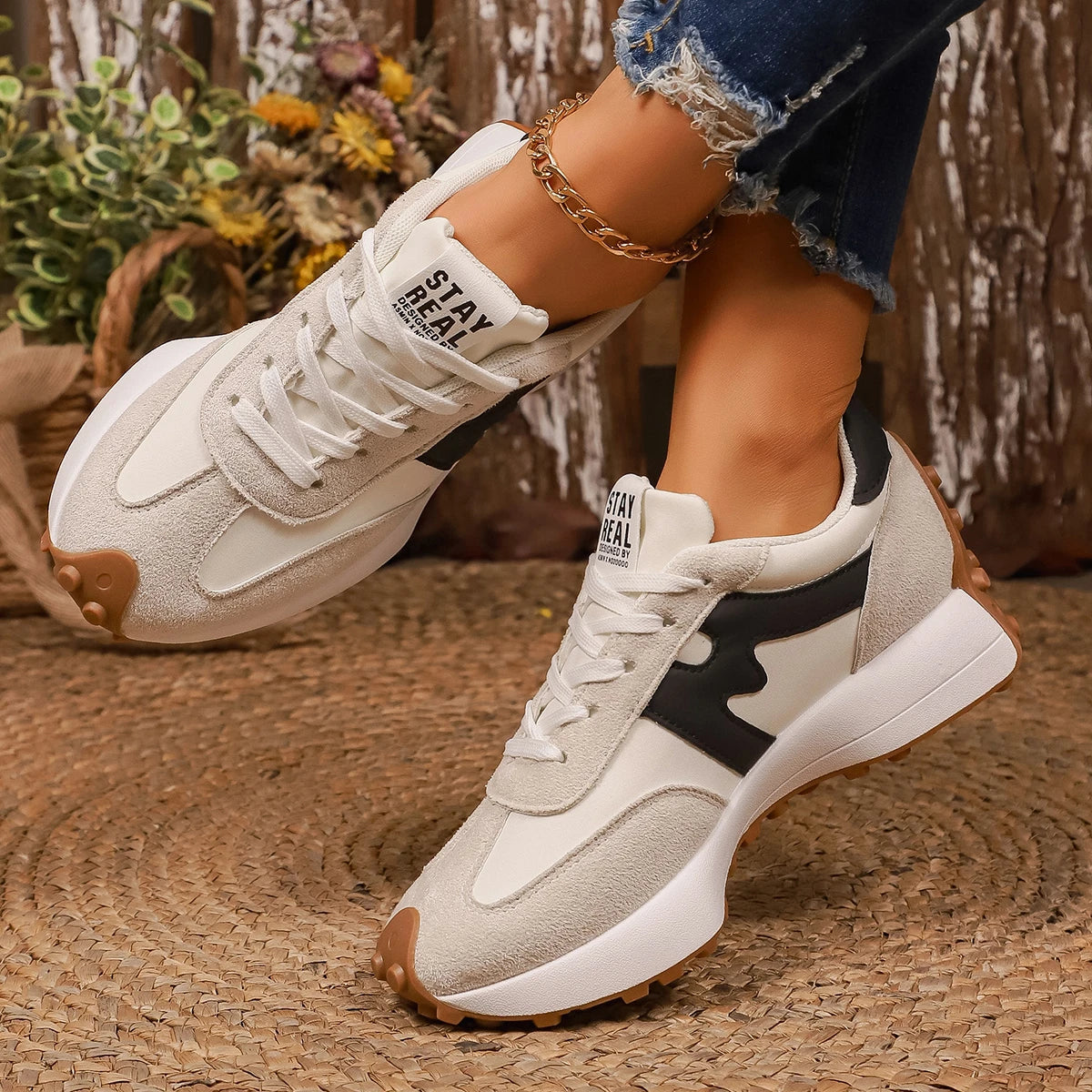 Women’s Spring Sneakers Platform Casual Light Breathable Sneakers