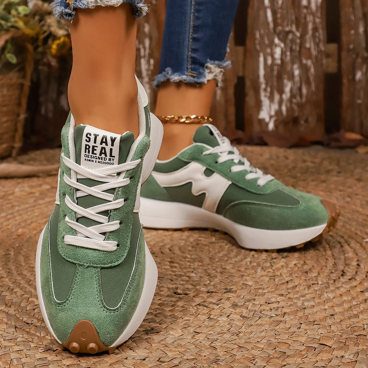 Women’s Spring Sneakers Platform Casual Light Breathable Sneakers