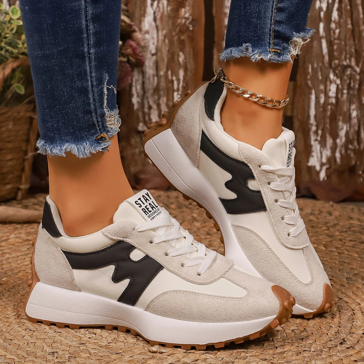 Women’s Spring Sneakers Platform Casual Light Breathable Sneakers
