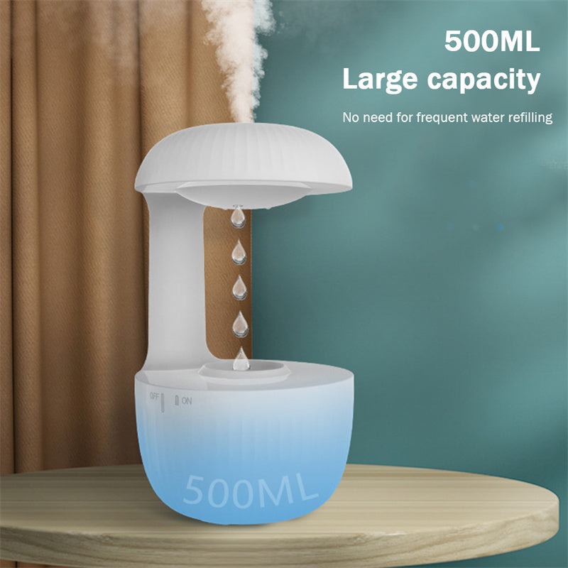Anti-Gravity Levitating Water Drop Humidifier - Whisper Quiet Cool Mist Maker with Stress Relief