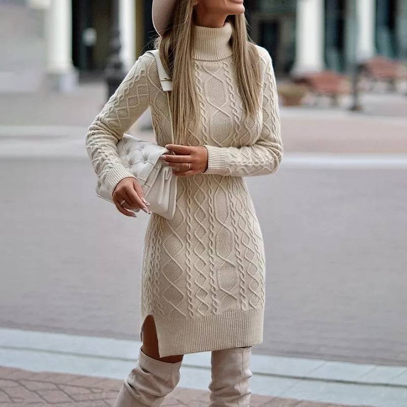 Women's Turtleneck Knit Dress