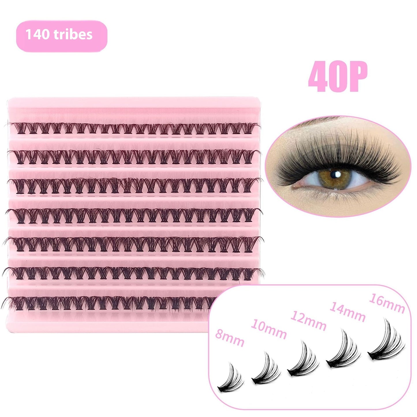 5D Thick False Eyelashes - Messy Volume Lash Extensions
