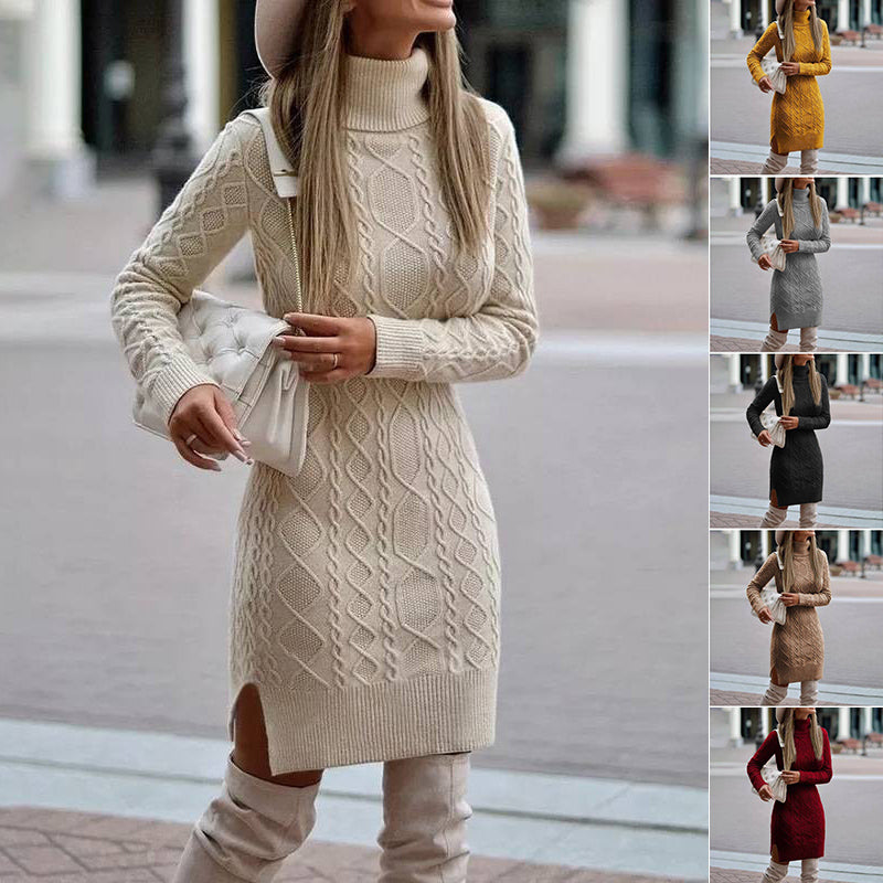 Women's Turtleneck Knit Dress