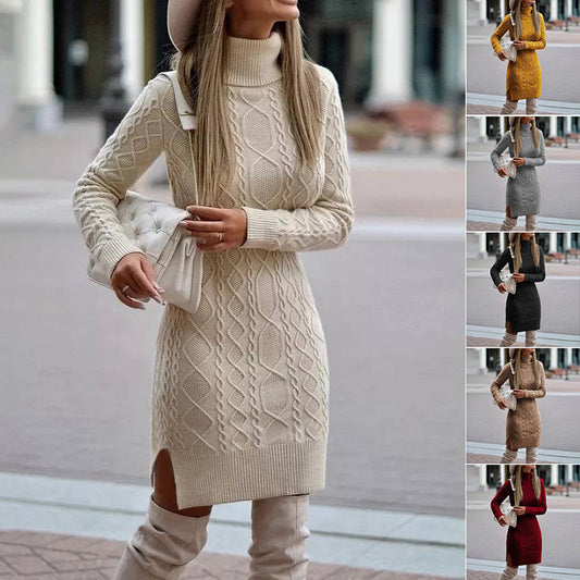 Women's Turtleneck Knit Dress