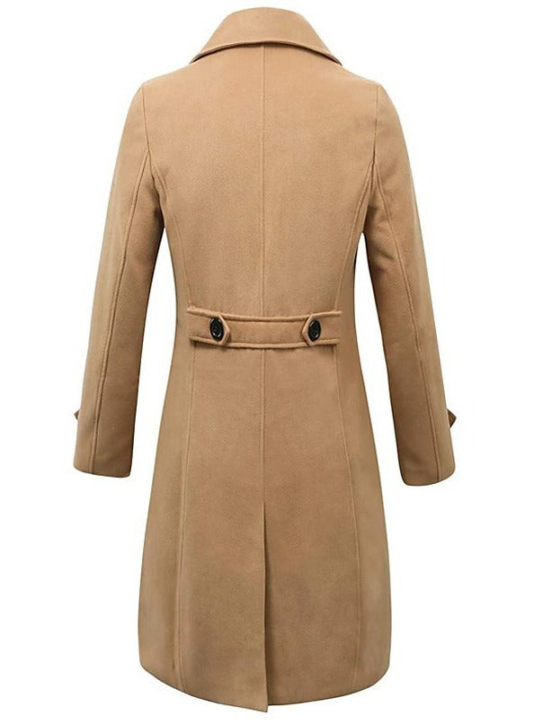 Double-Breasted Wool Long Coat - Men's Fall/Winter Outerwear