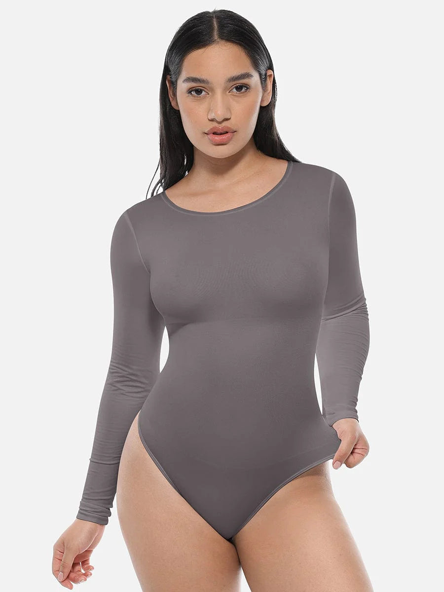 Seamless Long Sleeve thong Corset Shapewear Bodysuit